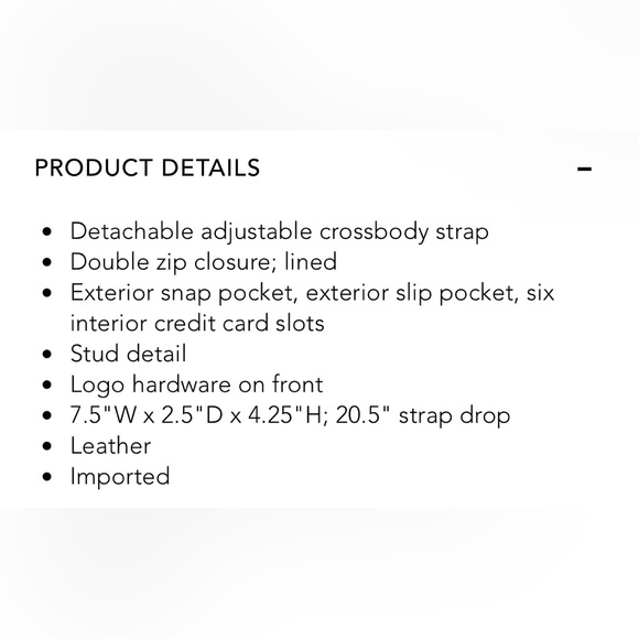 💕 Michael Kors Small Pocket Studded Leather Camera Bag in Admiral Black - Picture 14 of 16